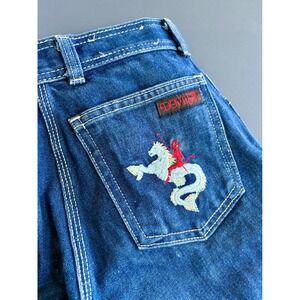 Vintage Devil's Disco Jeans‎ Women's 28x33 | 70s Bootcut Embroidered